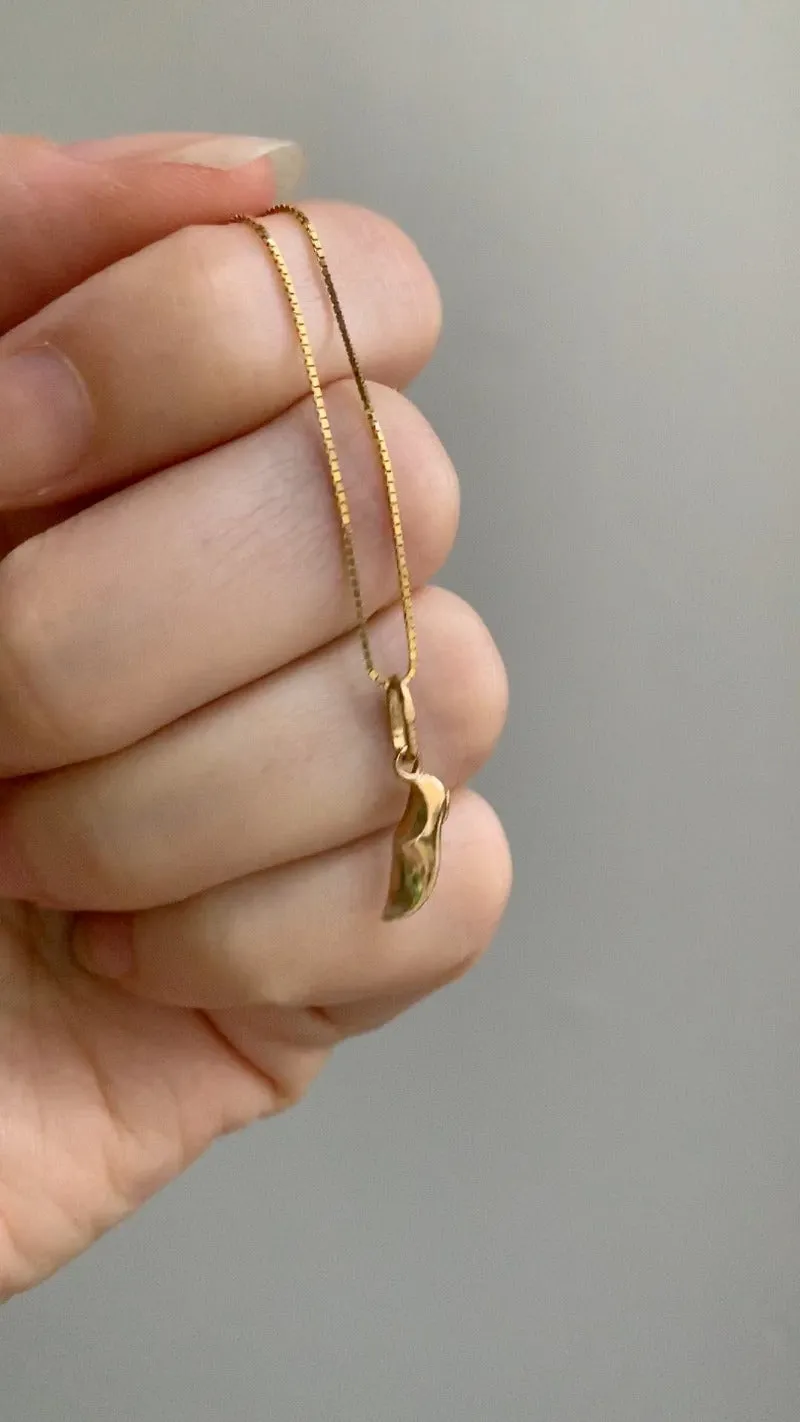18k gold Italian vintage charm or pendant - Shoe