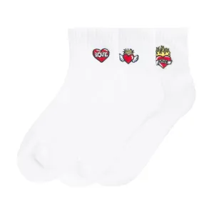 3 Pack Medium Embroidered Quarter