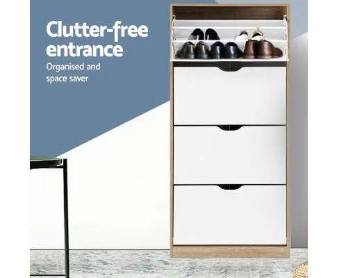 48 Pairs Shoe Cabinet Rack Organiser Storage Shelf Wooden