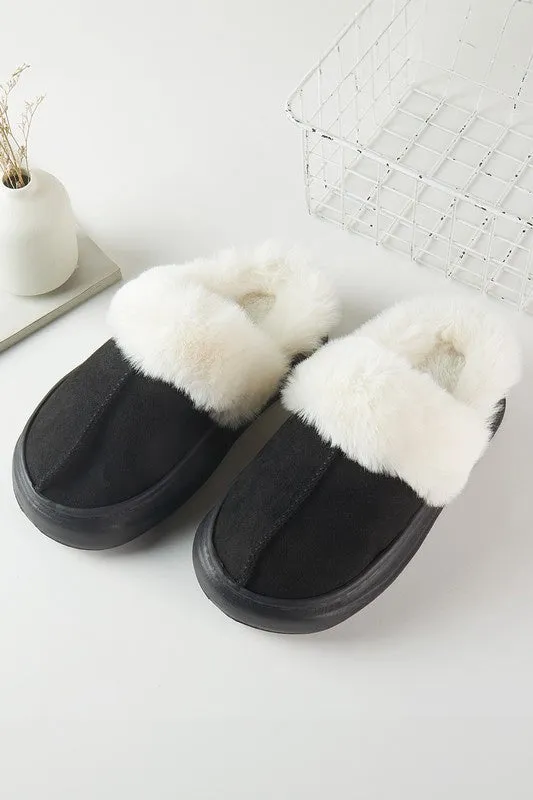 50% Off - Cozy Girlie Black House Slippers