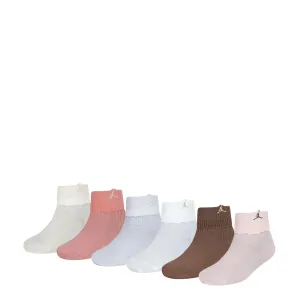 6 Pack Medium Fold Over Ankle Sock