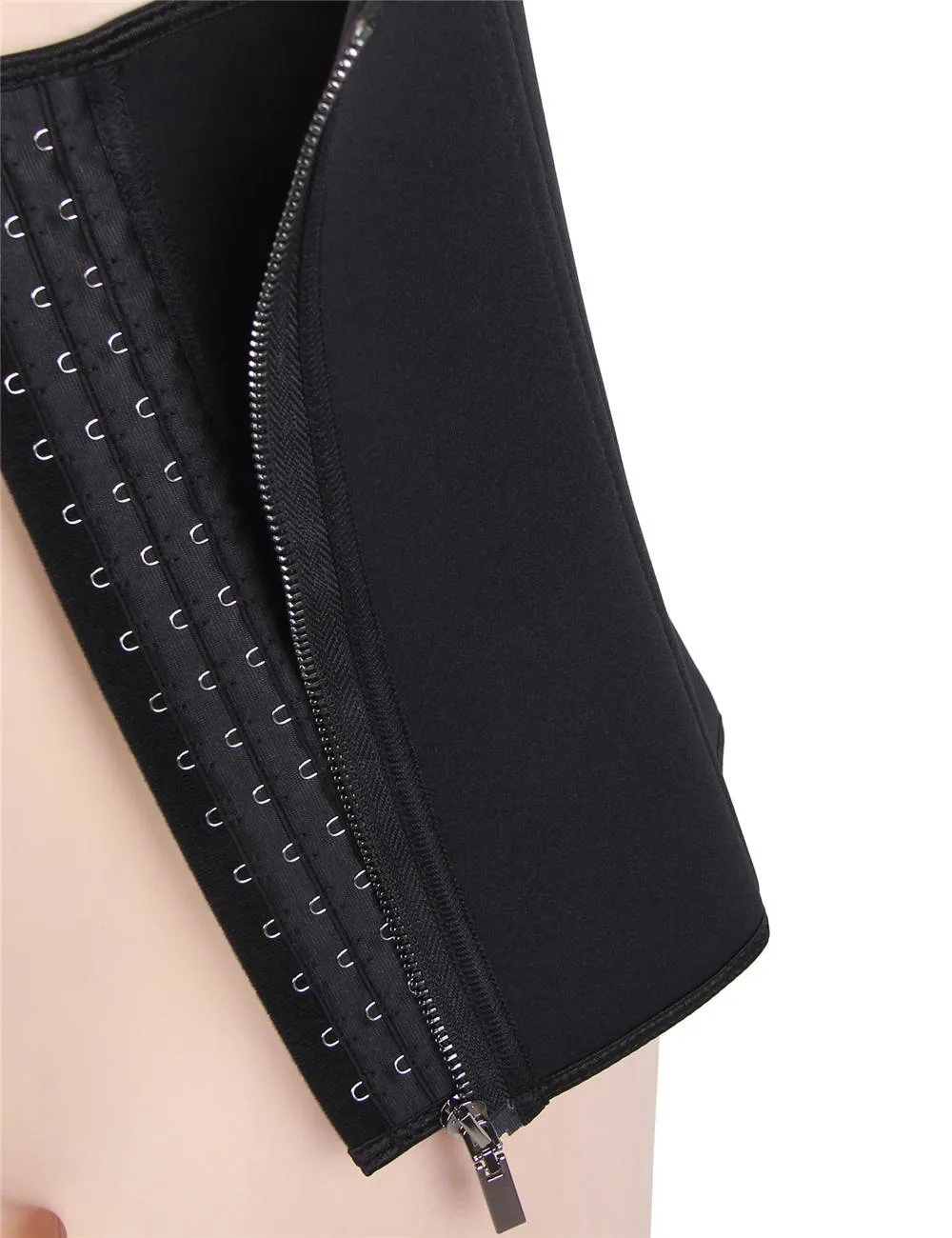 6 Pieces Steel Bones Black Neoprene Waist Training Corset