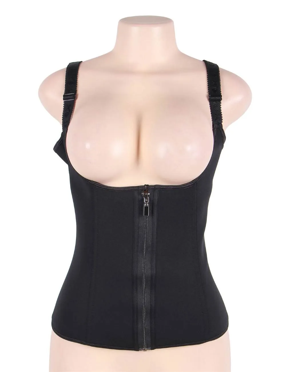 6 Pieces Steel Bones Black Neoprene Waist Training Corset