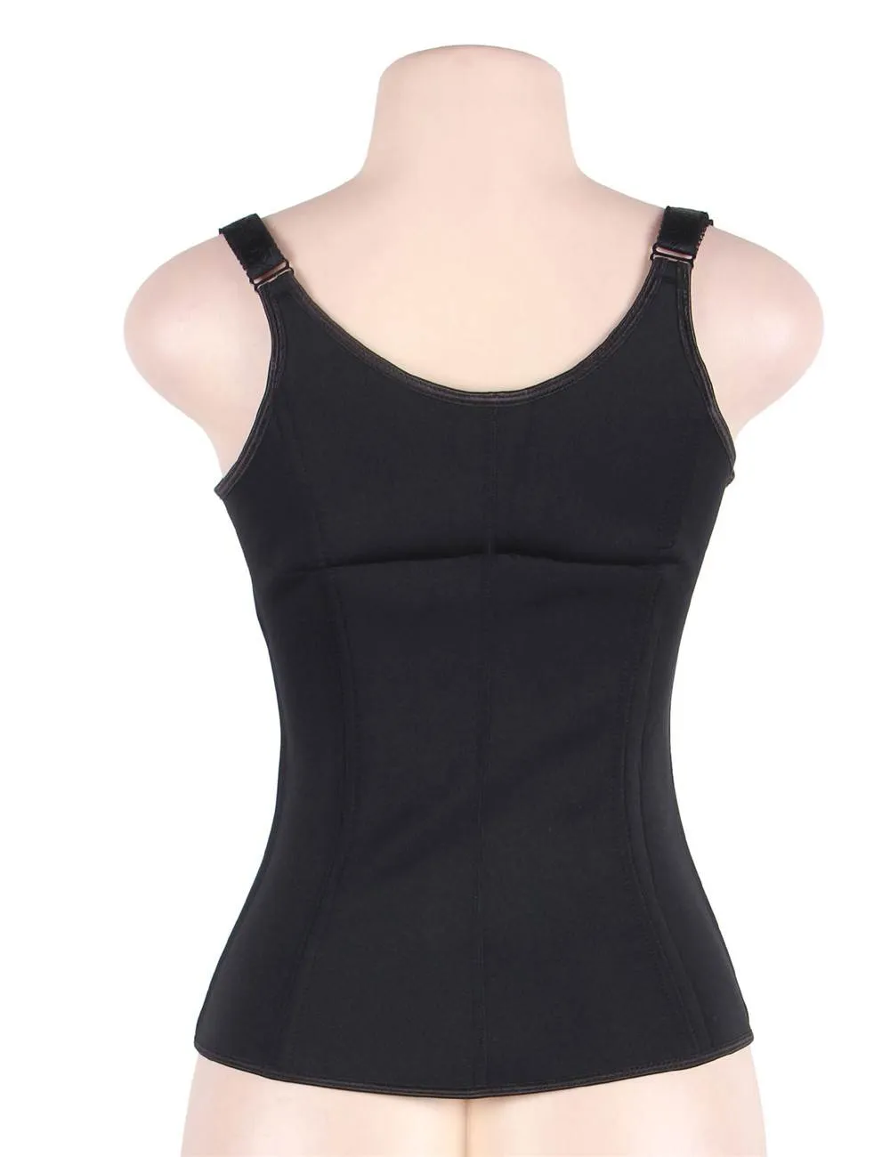 6 Pieces Steel Bones Black Neoprene Waist Training Corset