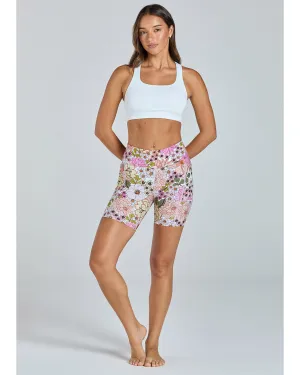 Abi and Joseph Endurance Dual Pocket Mid-Thigh Short -Blush Blooms
