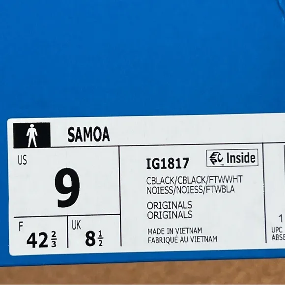Adidas Samoa Black Sneakers