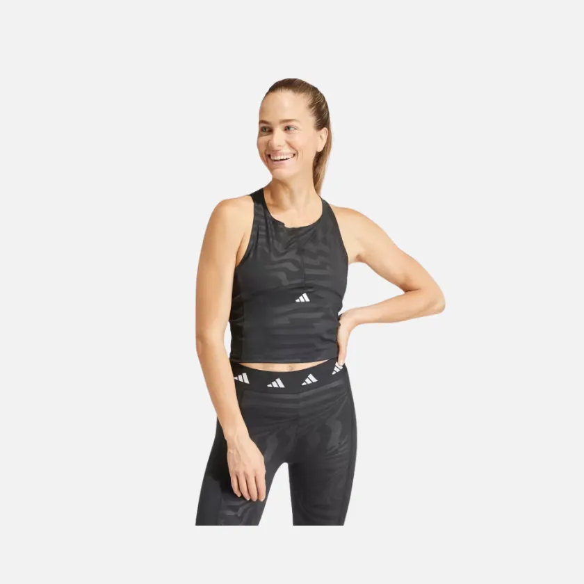 Adidas Techfit Printed Women's Training Crop Tank top -Black
