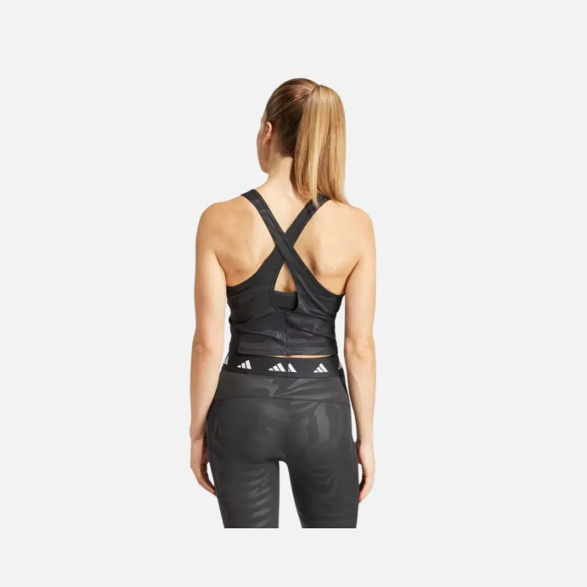 Adidas Techfit Printed Women's Training Crop Tank top -Black