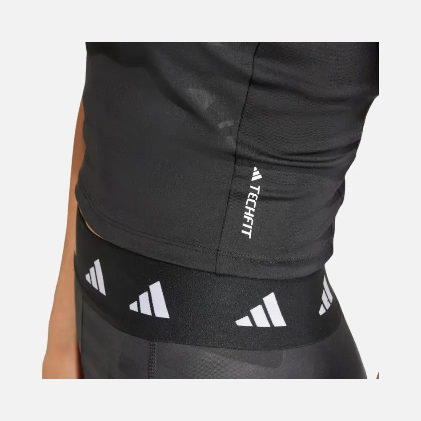 Adidas Techfit Printed Women's Training Crop Tank top -Black
