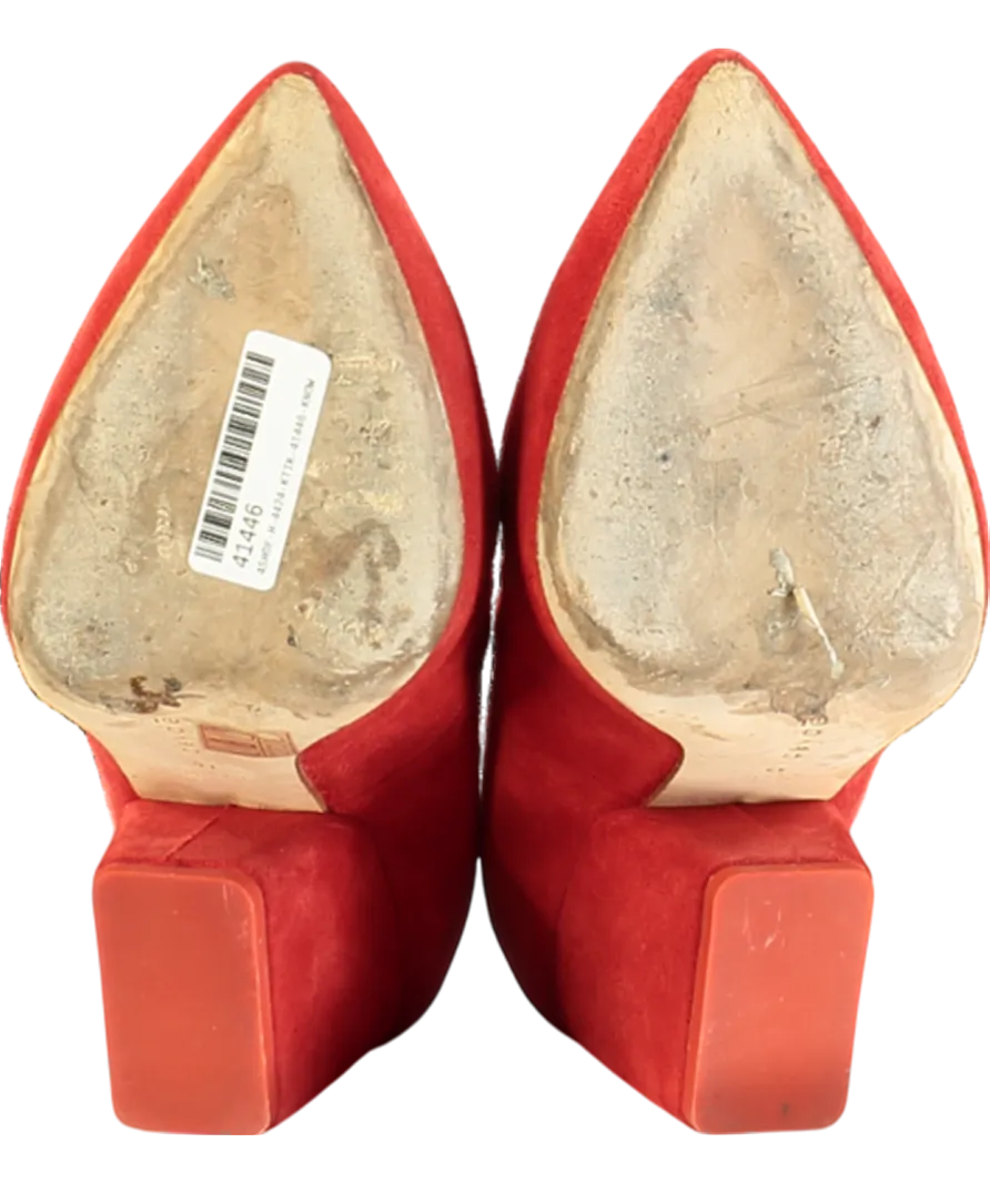 AEYDE Red Lizzy Suede Heels UK 8 EU 41 👠