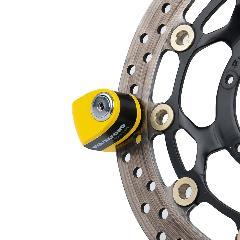 Alarm Disc Lock Oxford Micro XA5, Yellow/Black