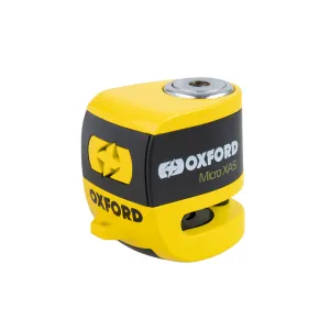 Alarm Disc Lock Oxford Micro XA5, Yellow/Black