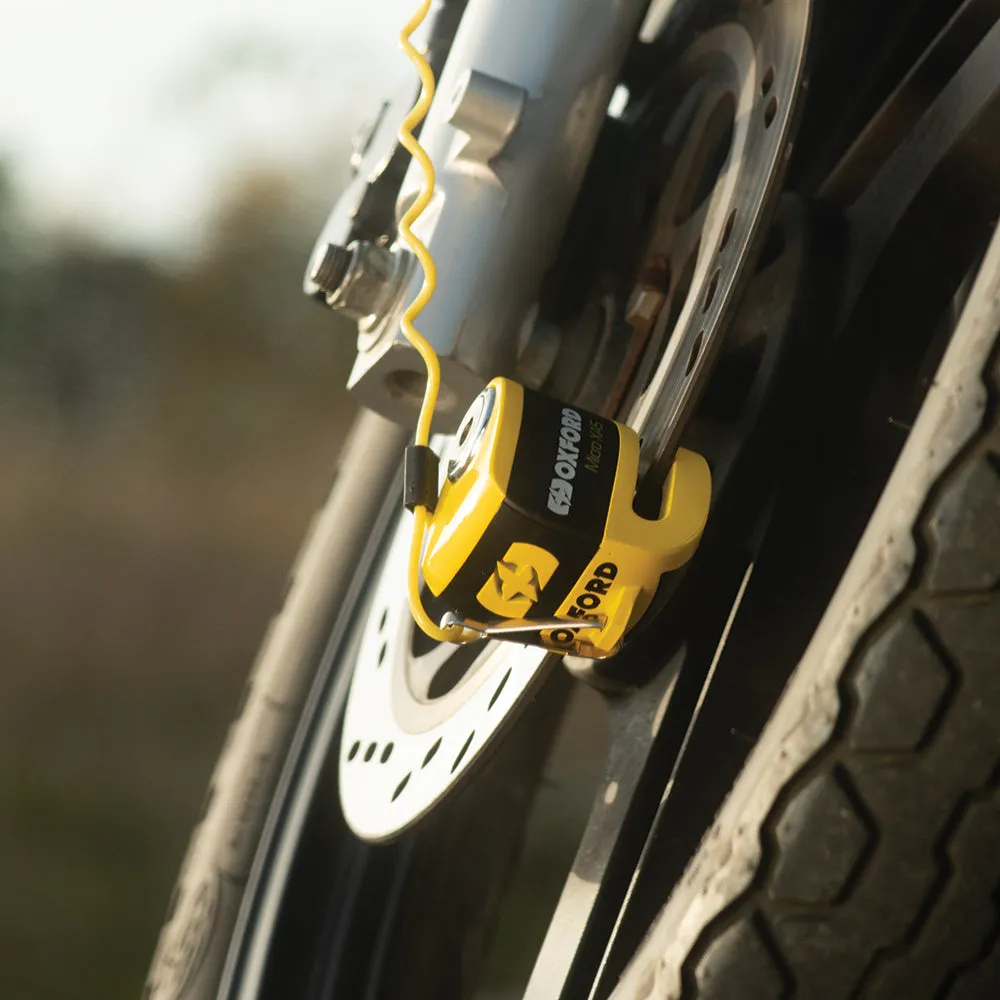 Alarm Disc Lock Oxford Micro XA5, Yellow/Black