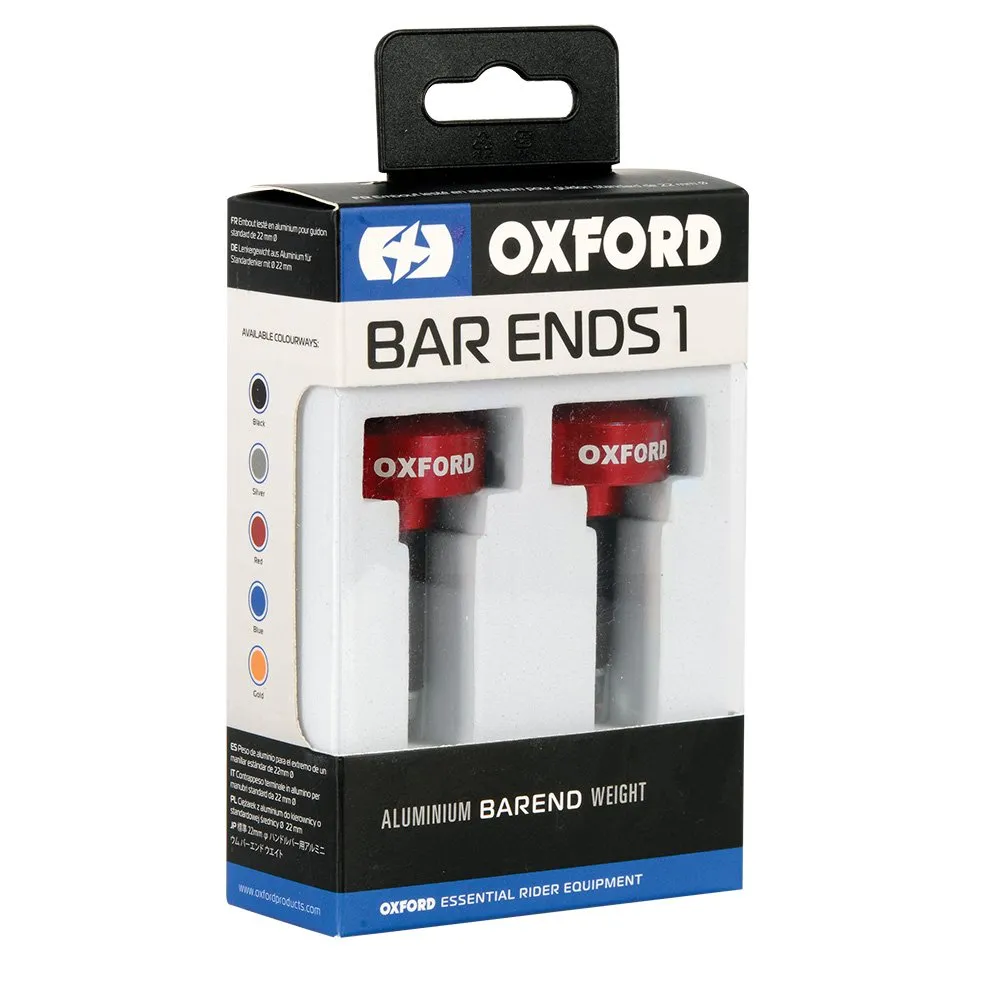 Aluminium Bar Ends Set Oxford BarEnds, Red, 22mm, 2 pcs
