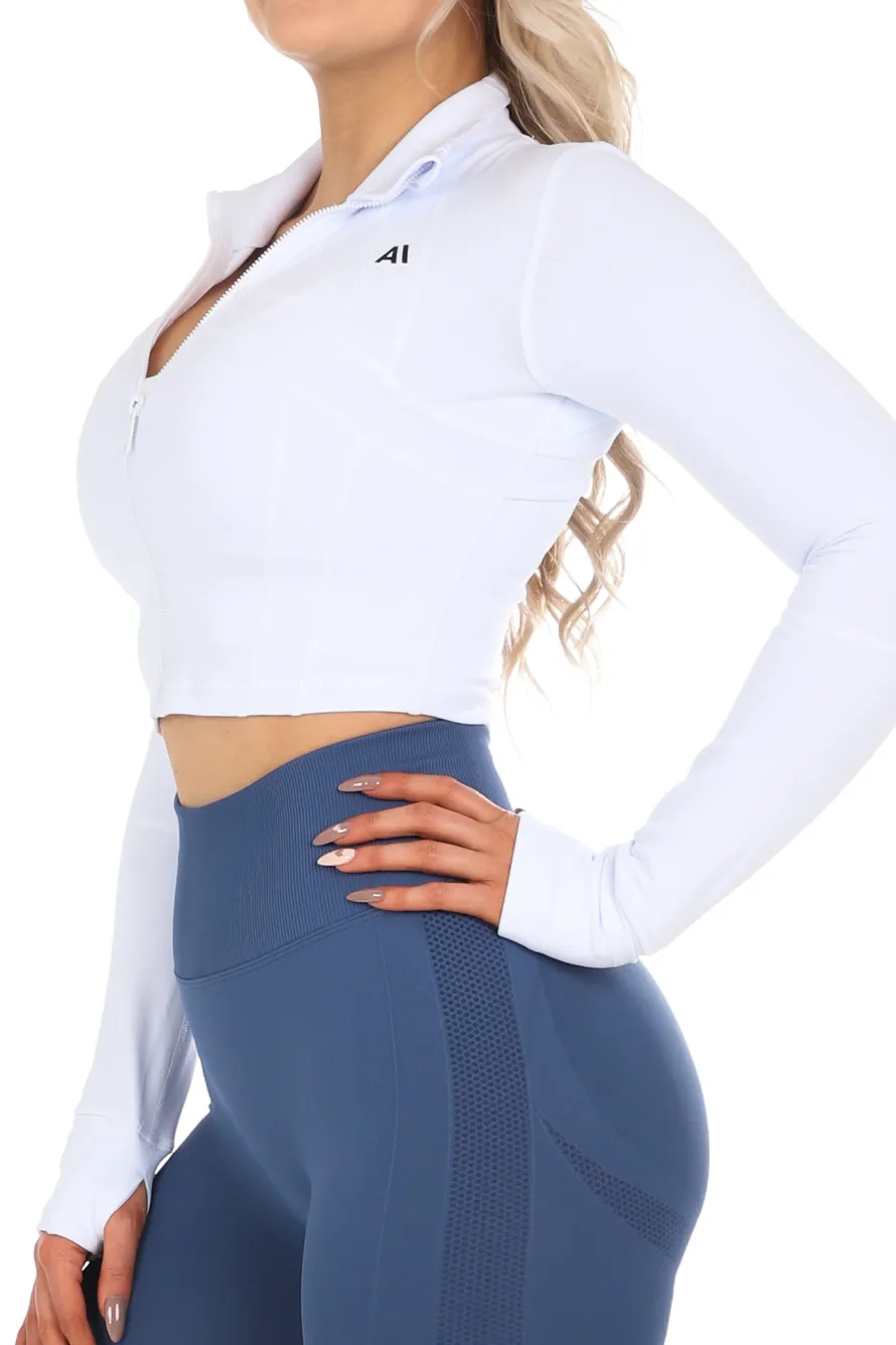 Amanda Crop Jacket White