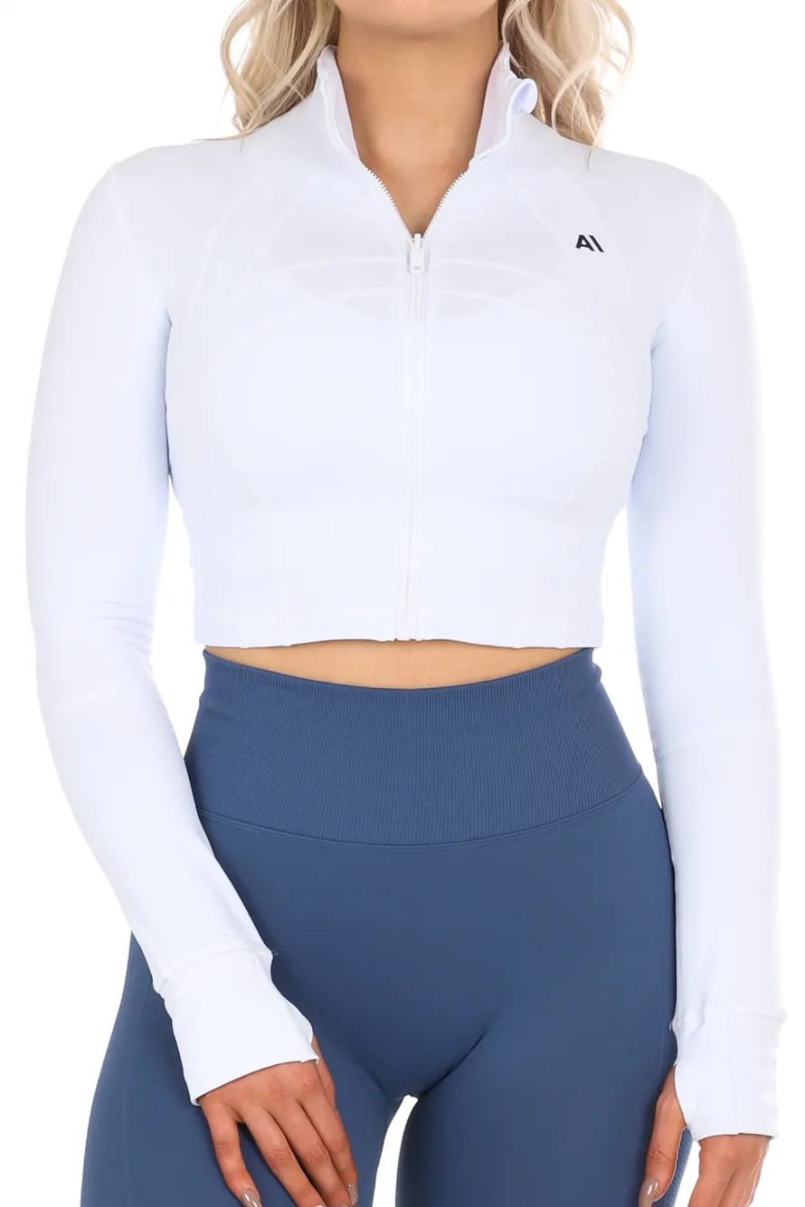 Amanda Crop Jacket White