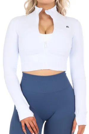 Amanda Crop Jacket White