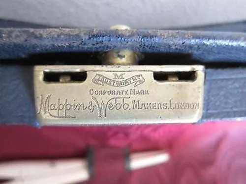 Antique  Mappin and Webb Gentlemans Traveling Vanity Bag