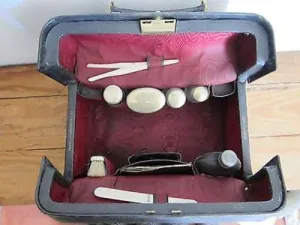 Antique  Mappin and Webb Gentlemans Traveling Vanity Bag