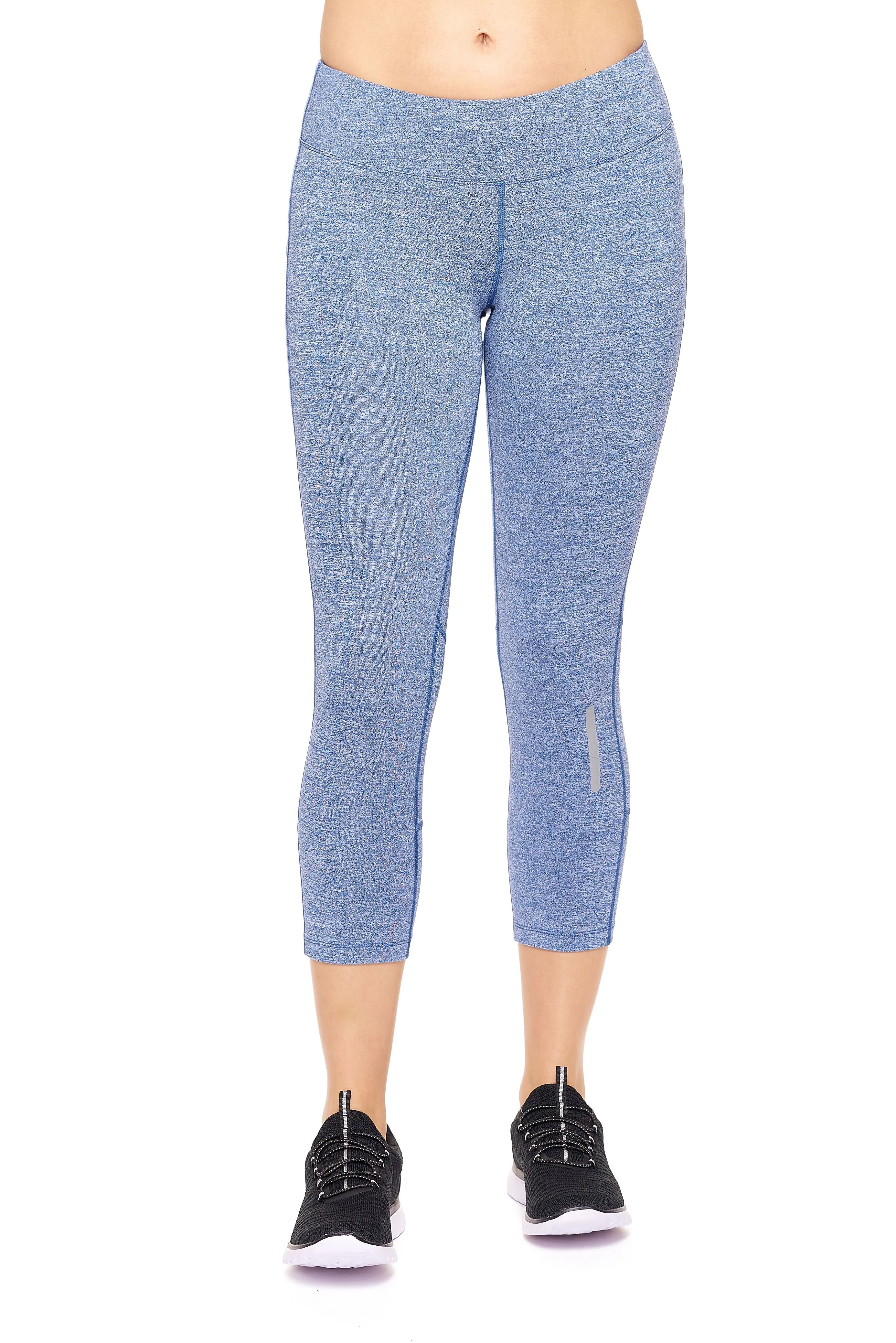 AQ1011 Mid-Rise Zipper Pocket Capri Leggings