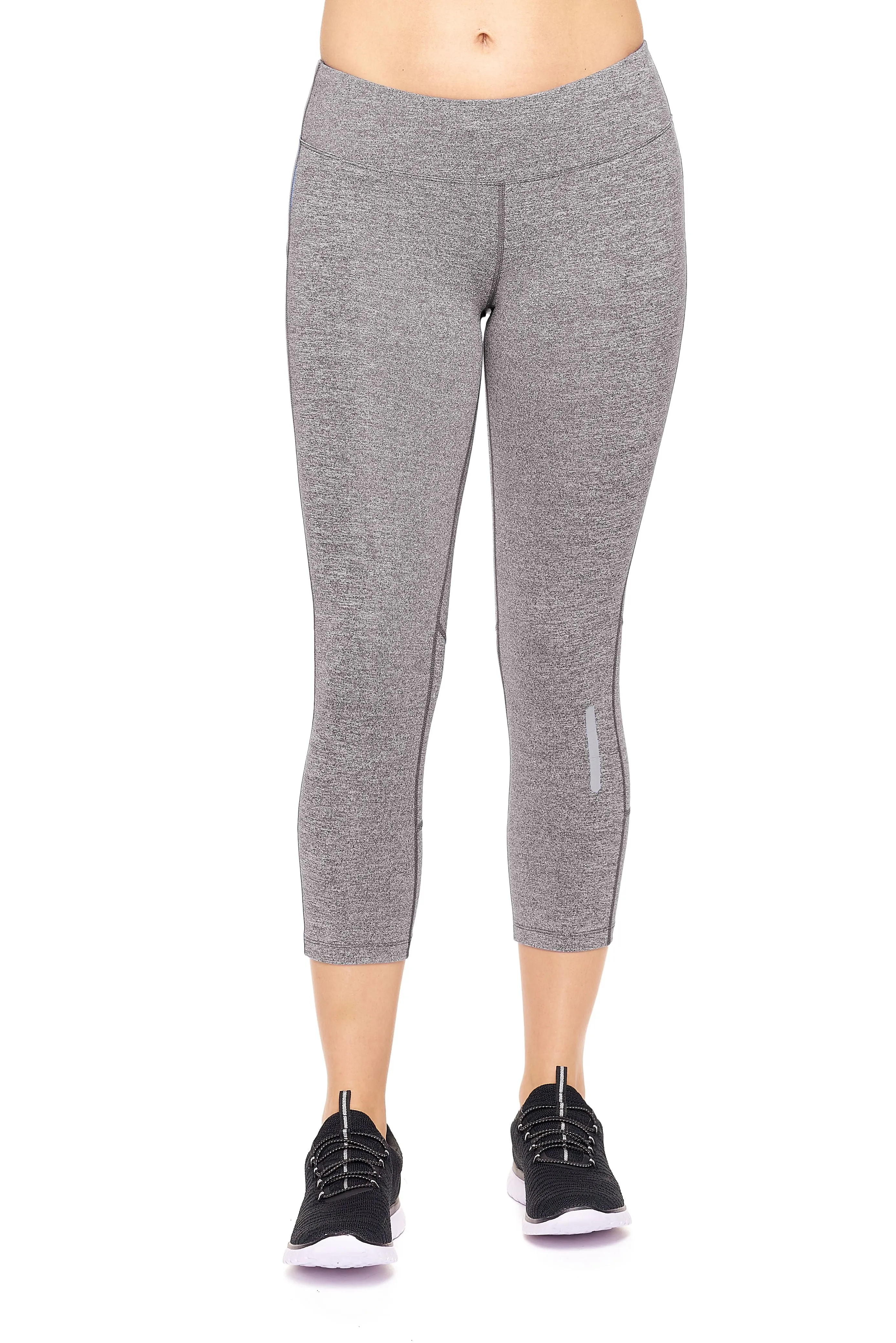 AQ1011 Mid-Rise Zipper Pocket Capri Leggings