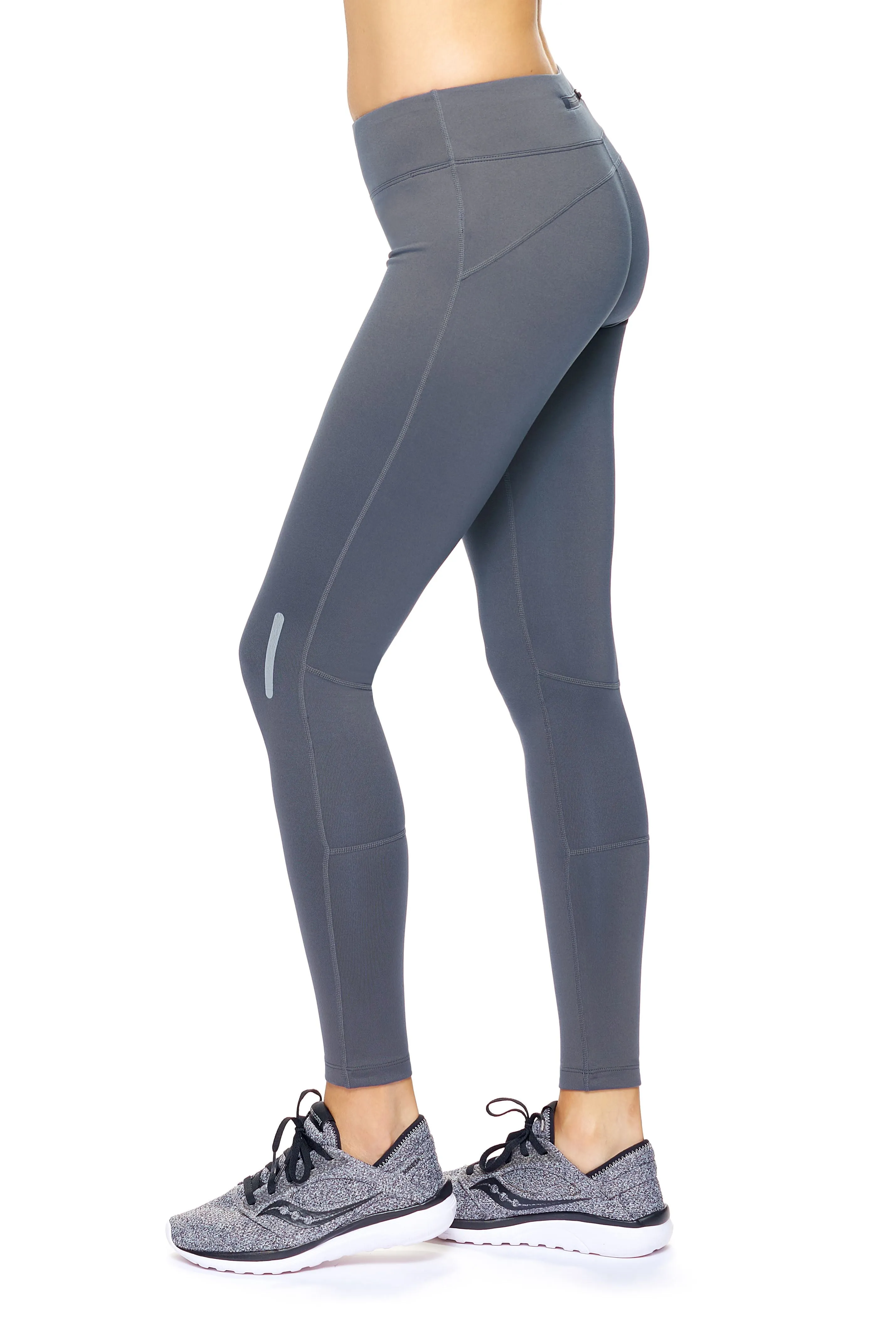 AQ1013 Mid-Rise Zip Pocket Full Length Leggings