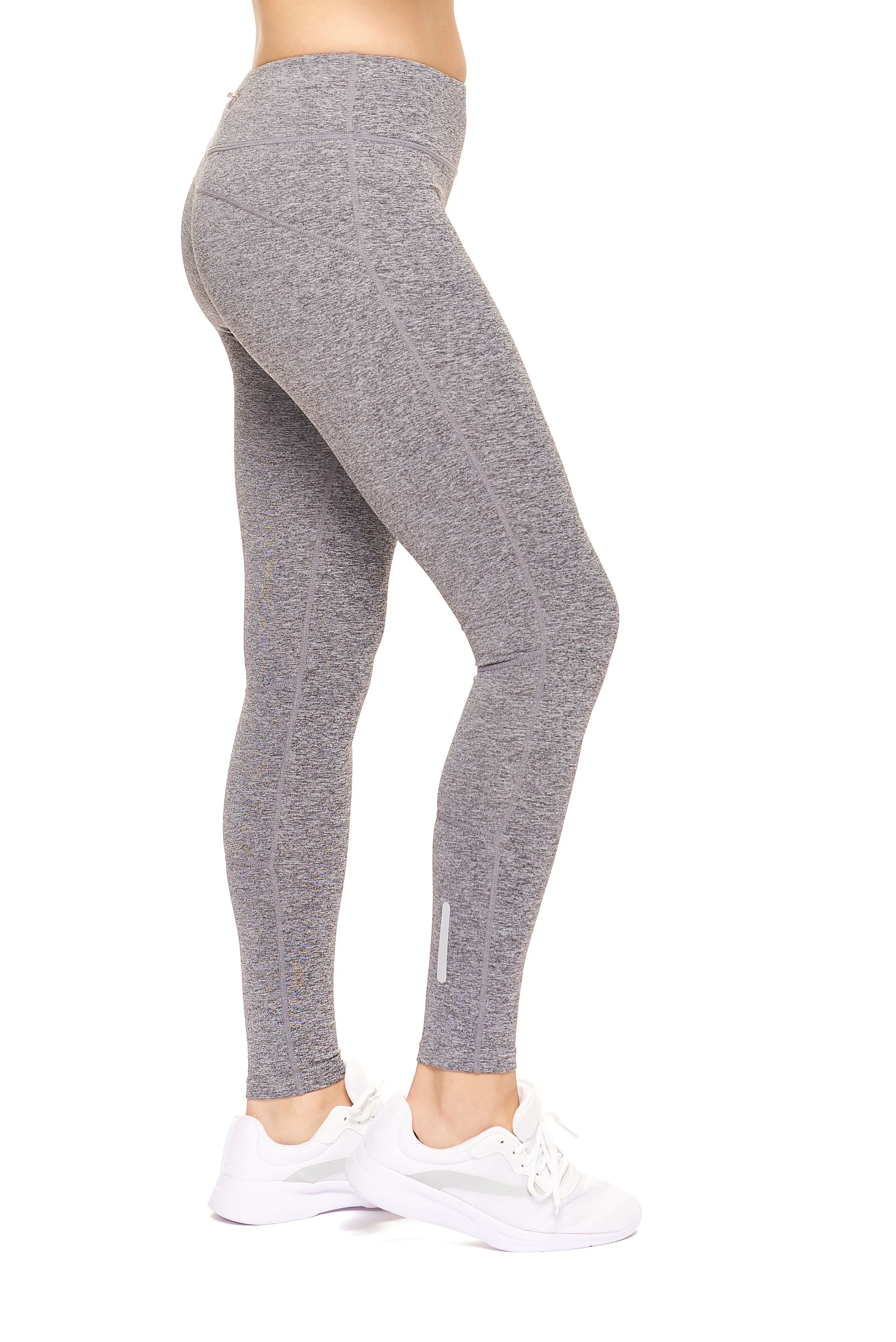 AQ1013 Mid-Rise Zip Pocket Full Length Leggings