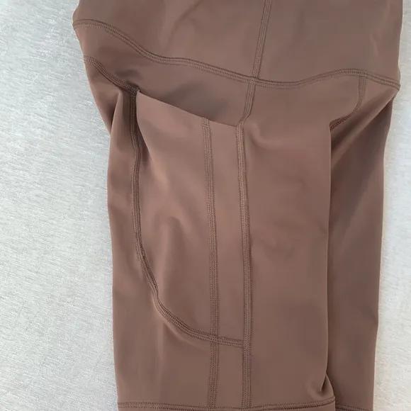 Athleta Brown Ultimate Stash 7” Biker Short
