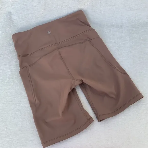 Athleta Brown Ultimate Stash 7” Biker Short