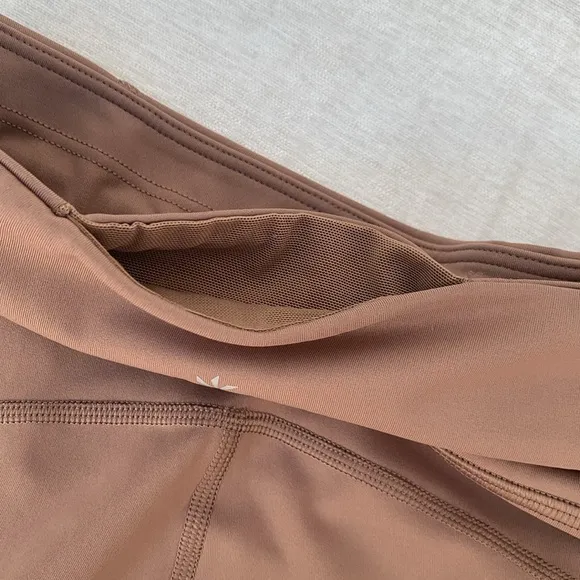 Athleta Brown Ultimate Stash 7” Biker Short