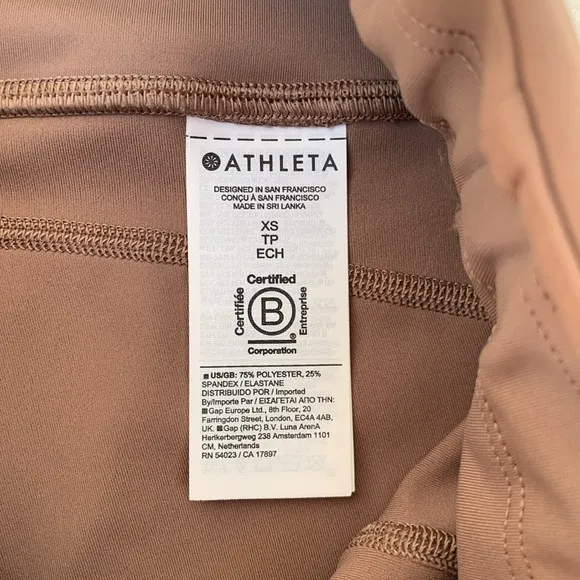 Athleta Brown Ultimate Stash 7” Biker Short