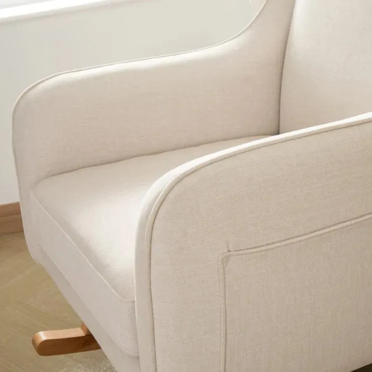 Babymore Ida Nursing Chair with Stool - Ivory