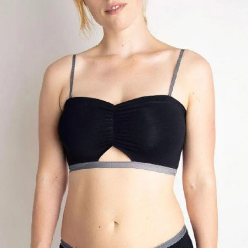 Bandeau Essence grey - comfortable bra PROMO
