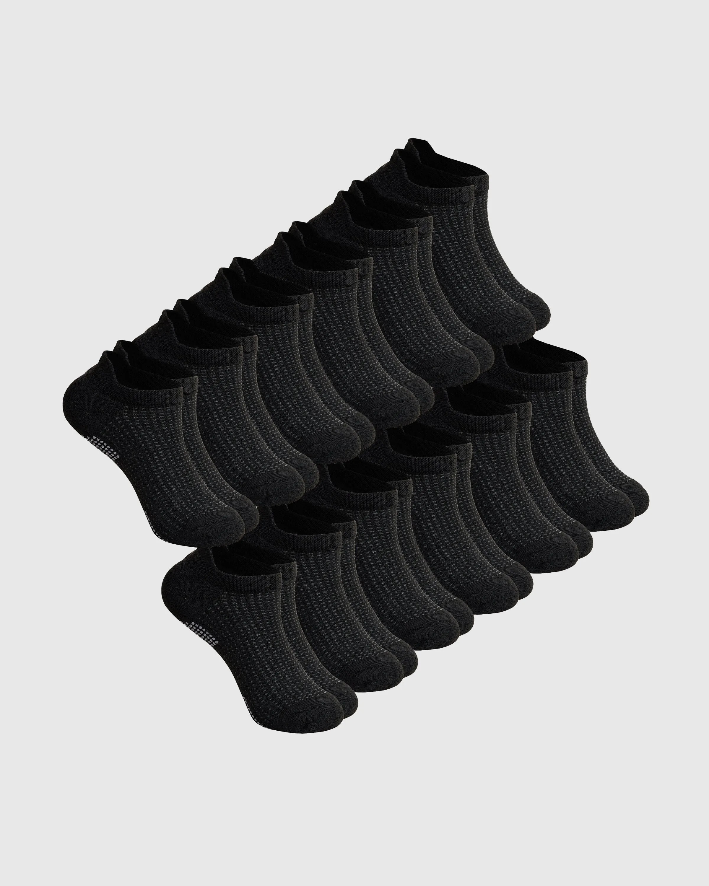 Black No Show Socks 12-Pack 2.0
