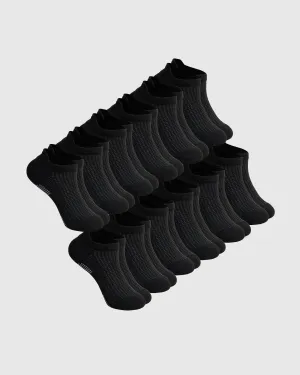 Black No Show Socks 12-Pack 2.0