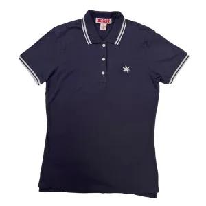 BOAST Women's Navy/Light Blue Tipped Polo Shirt $65 NEW