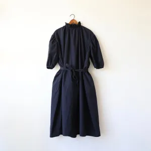 Bon Ruffle Collar Dress - Navy