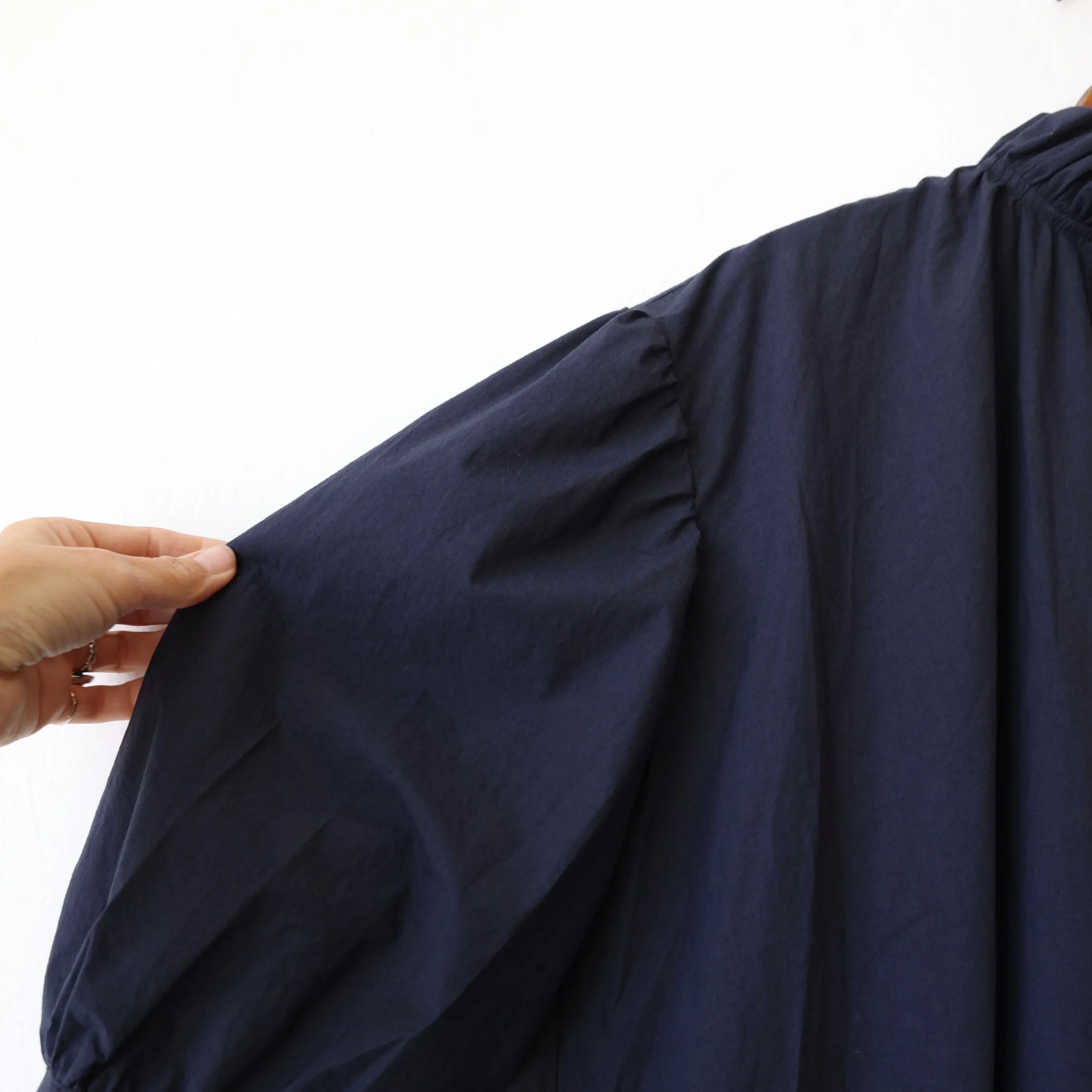 Bon Ruffle Collar Dress - Navy