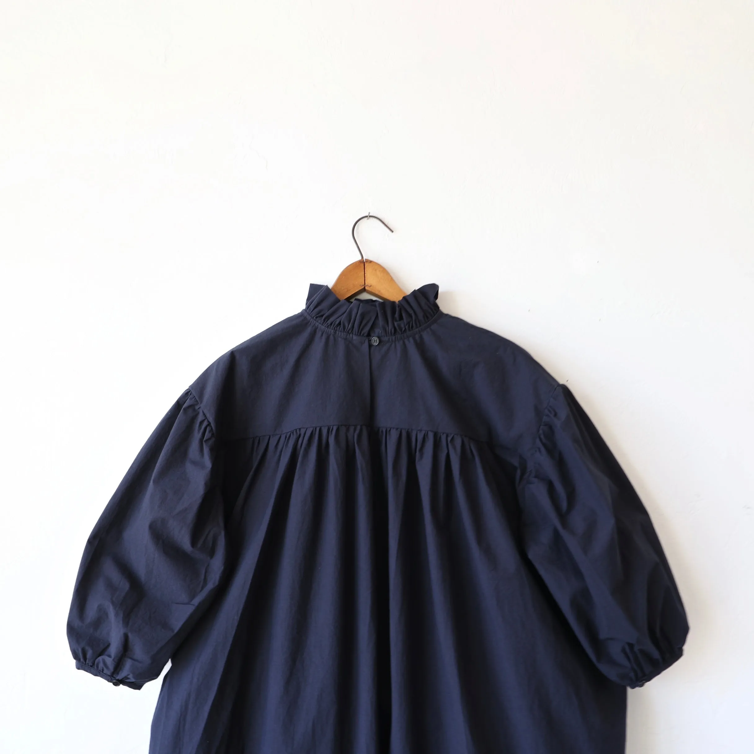 Bon Ruffle Collar Dress - Navy