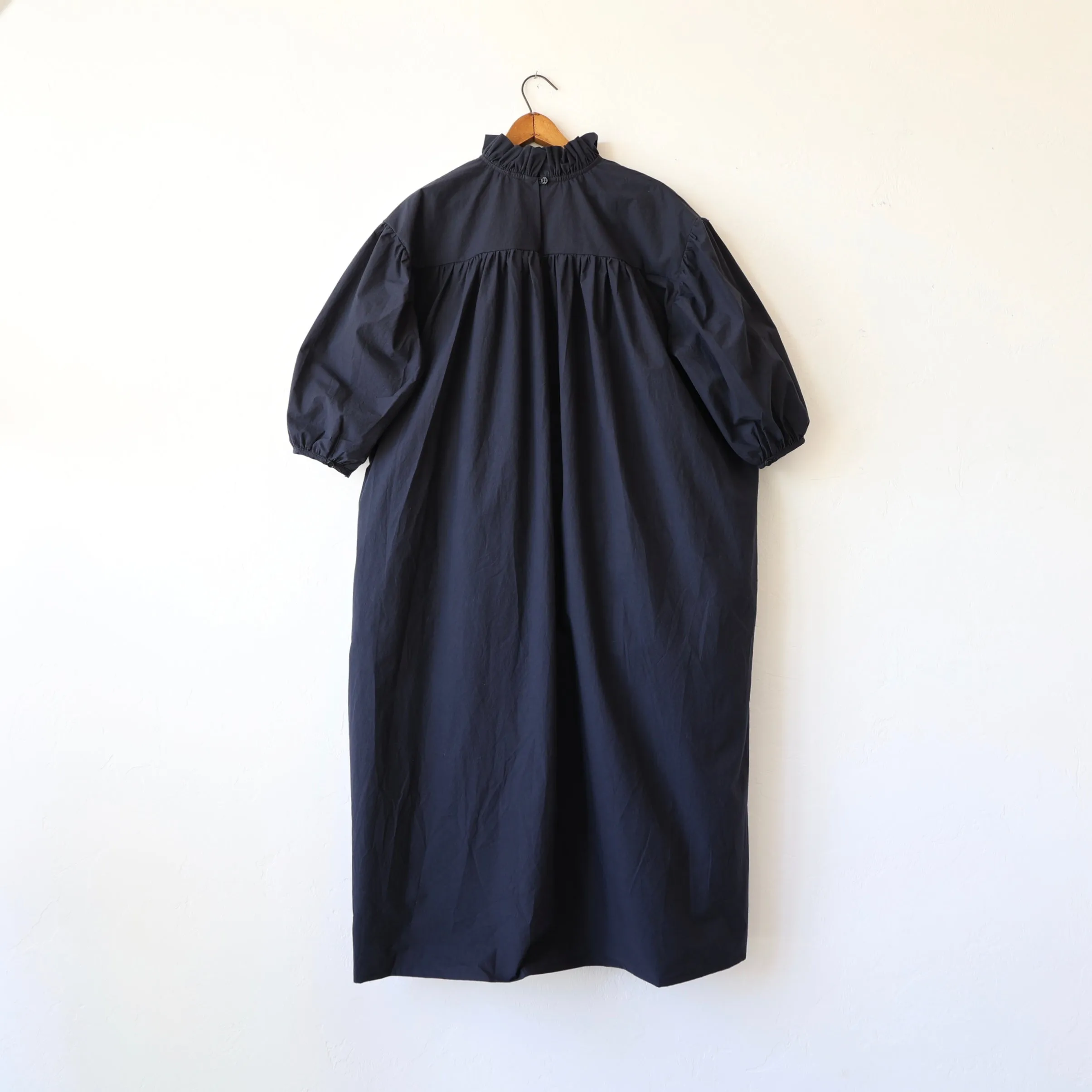 Bon Ruffle Collar Dress - Navy
