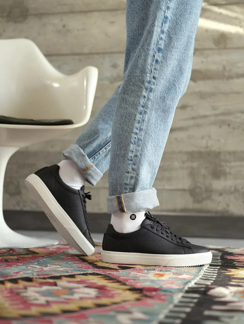 Bradley Venice Black Leather White