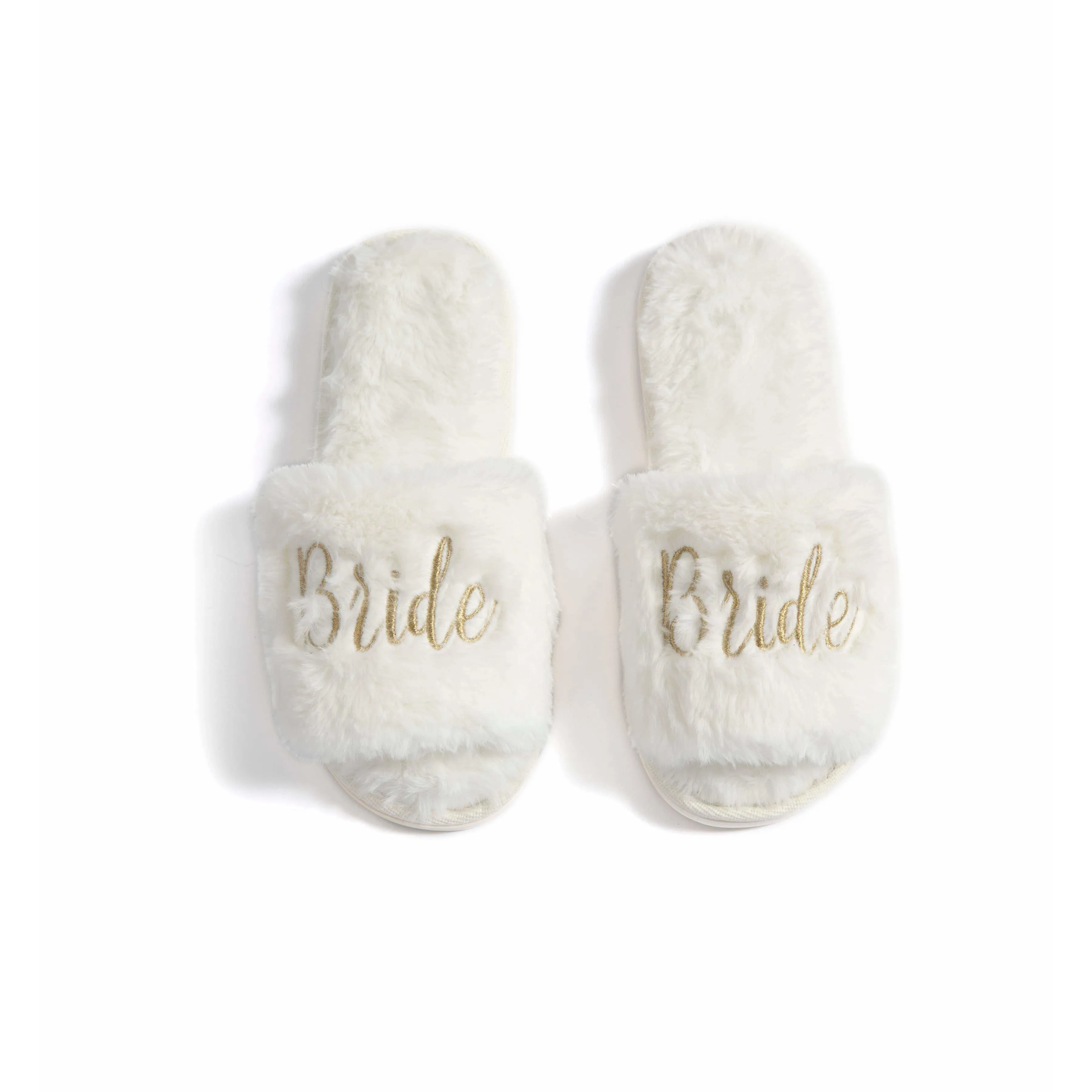 Bride Ivory Embroidered Slippers