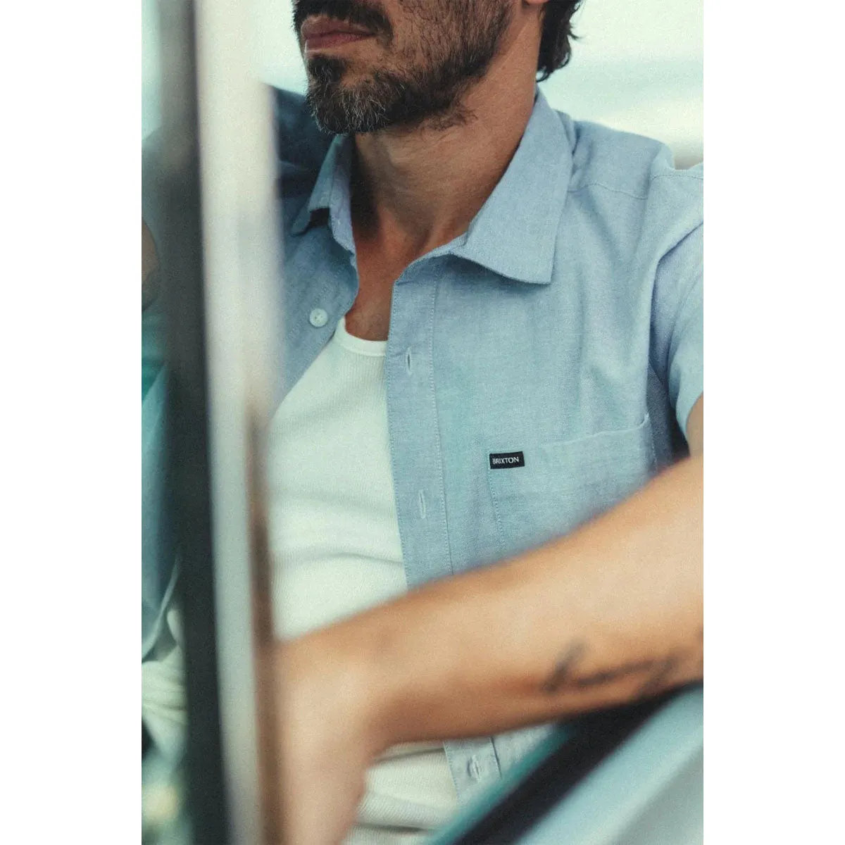 Brixton - Charter Oxford Shirt Light Blue Chambray
