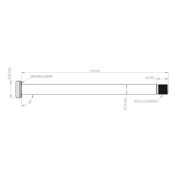 Burgtec Yeti 174mm Rear Axle