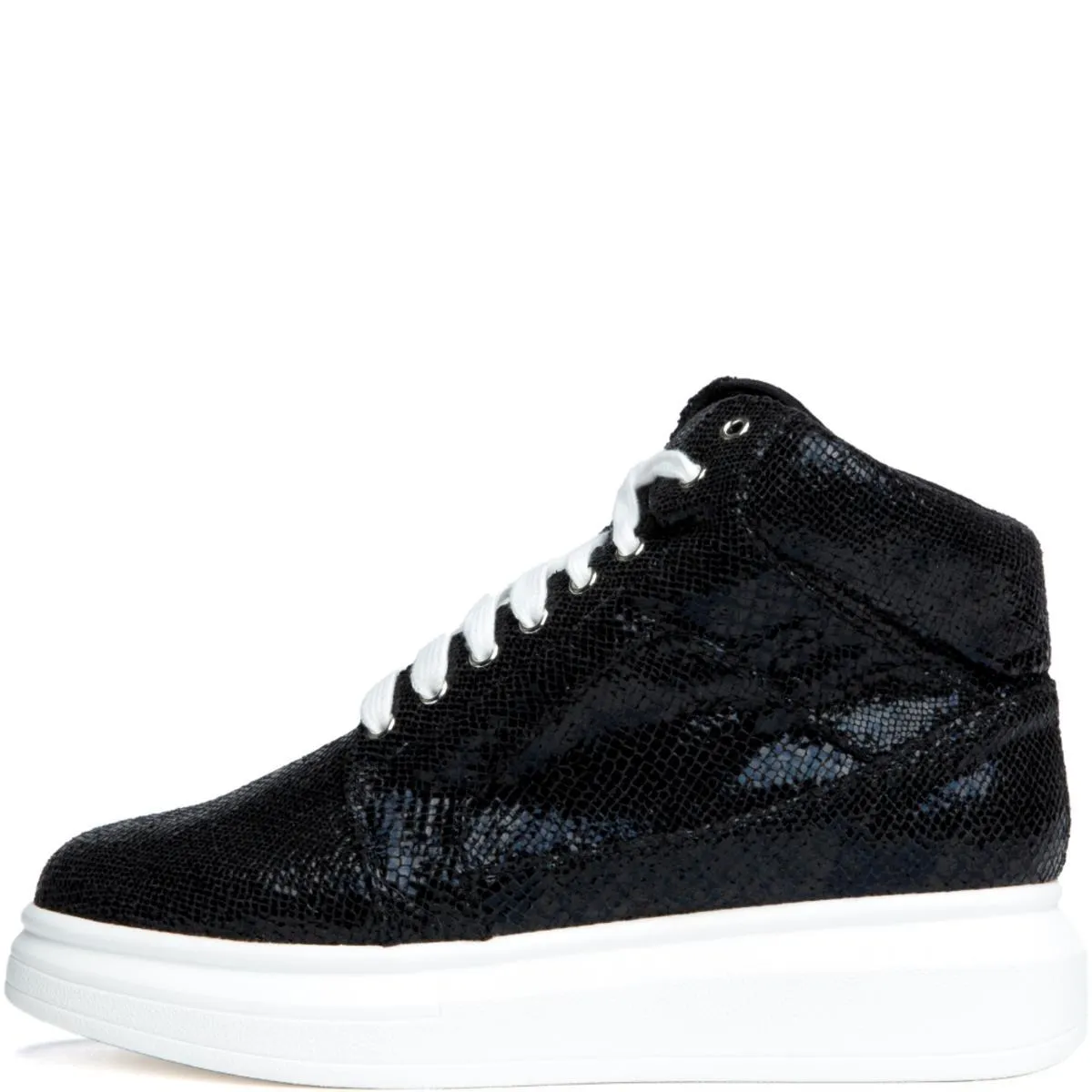 Cape Robbin Forever-5 Black Snake Sneakers Black