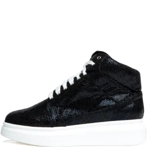 Cape Robbin Forever-5 Black Snake Sneakers Black