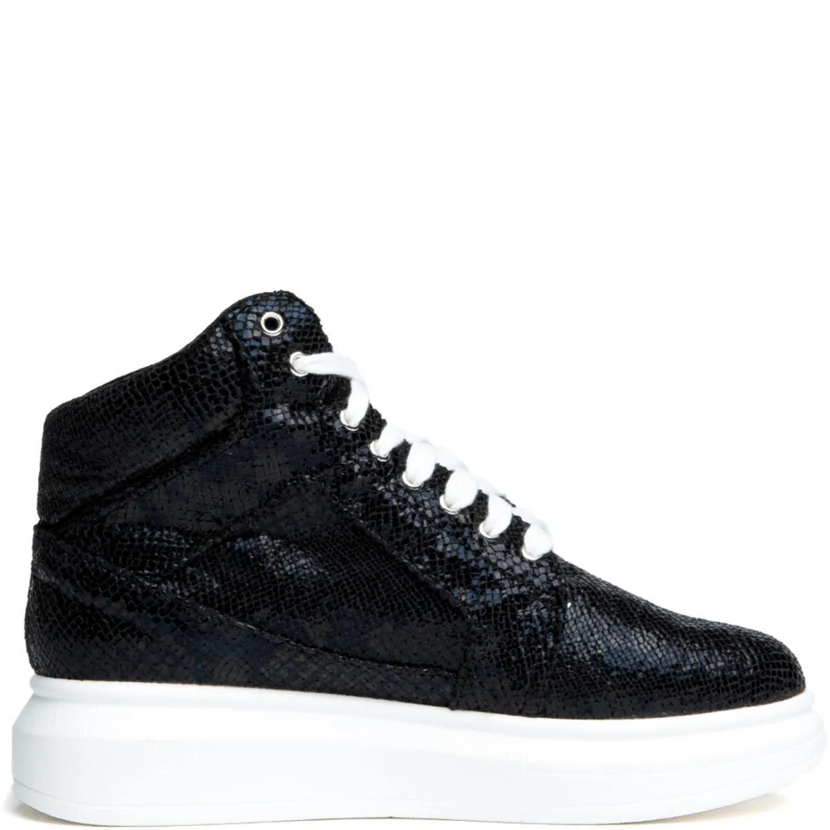 Cape Robbin Forever-5 Black Snake Sneakers Black