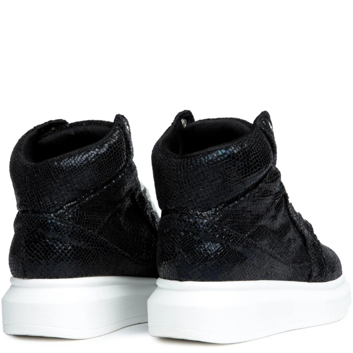 Cape Robbin Forever-5 Black Snake Sneakers Black