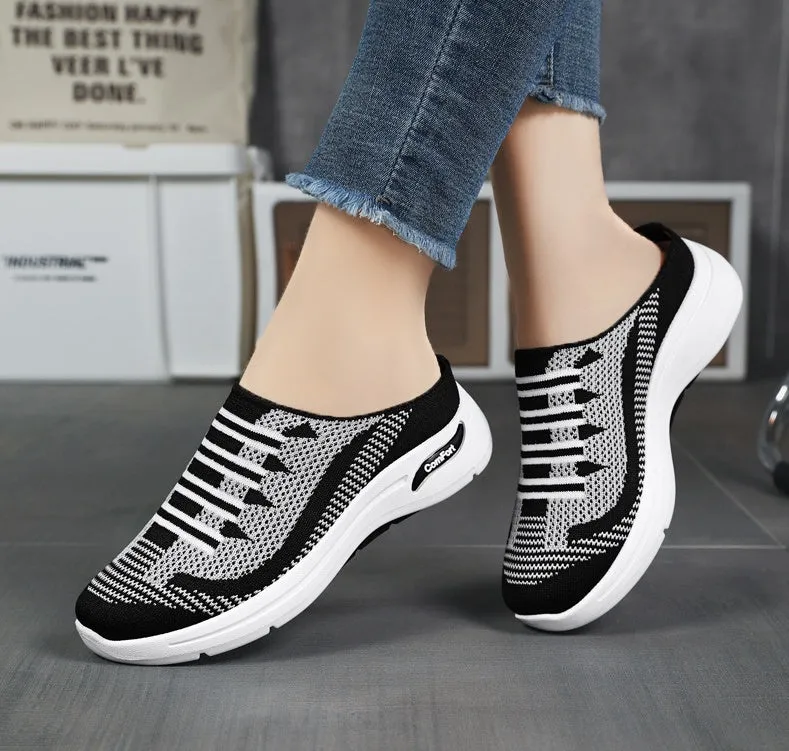 Casual Women's Quick-Drying Low-Top Sneakers with Contrasting Colors