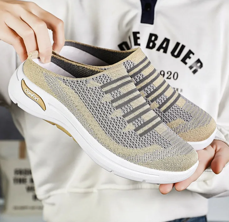Casual Women's Quick-Drying Low-Top Sneakers with Contrasting Colors